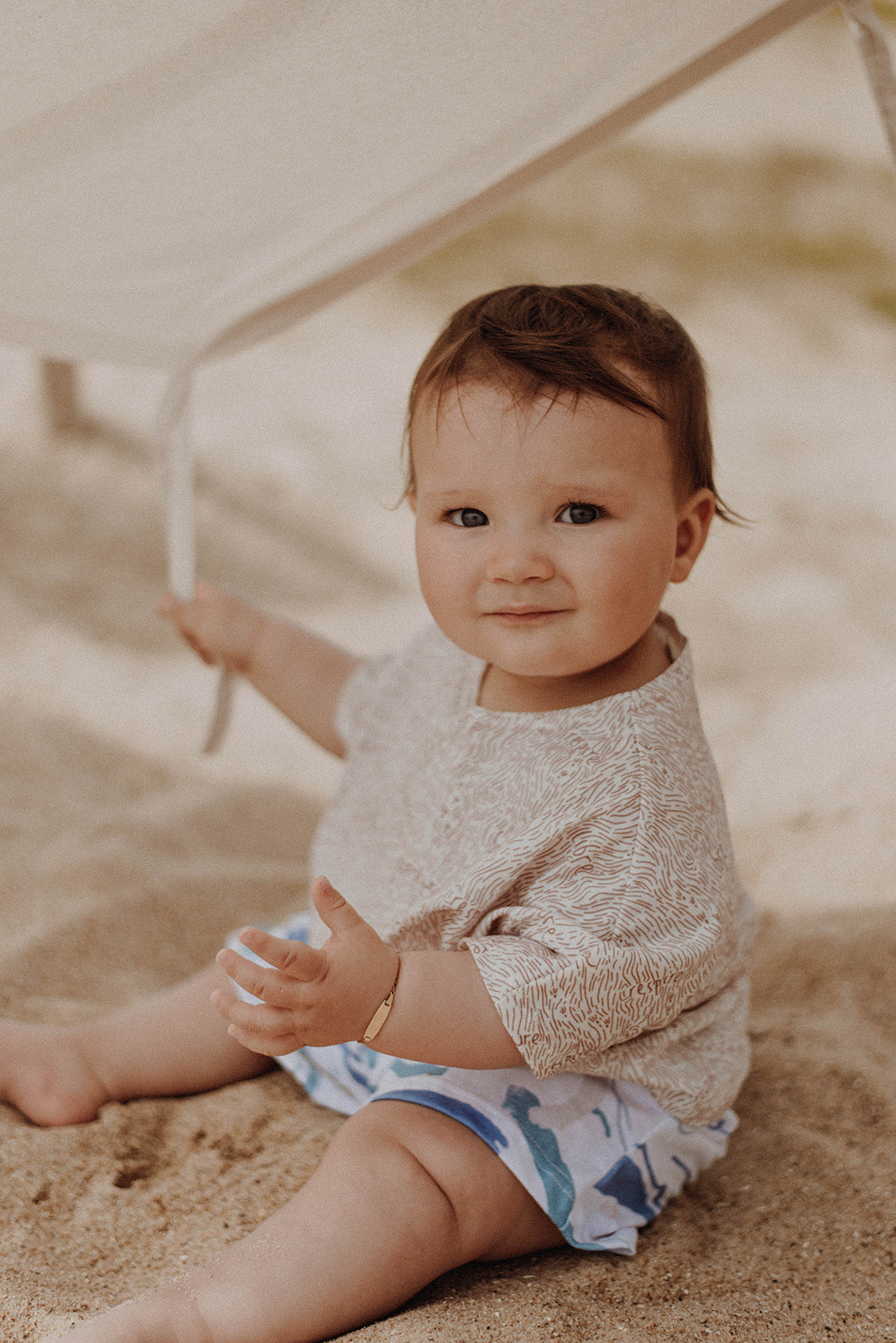 T-shirt bébé manches courtes sand